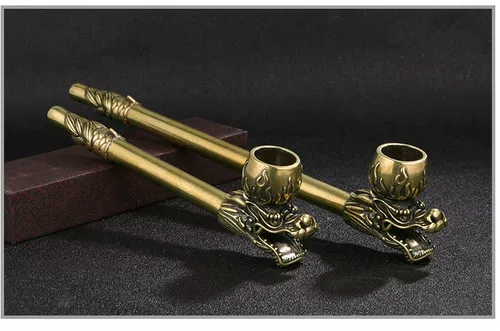 Латунная медная курительная трубка, латунный старомодный мундштук для пожилых людей, подарок на день рождения