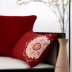 Mới Trung Quốc Màu đỏ cổ điển hình học Sofa đệm văn phòng Gối tựa đầu gối lớn trở lại gối trường hợp siêu mềm
