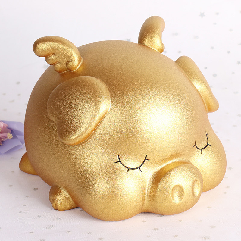网红储钱罐创意可爱小金猪摆件储蓄罐防摔成人存钱罐儿童男孩女孩
