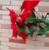Mô phỏng hoa lụa hoa giả màu xanh lá cây anthurium Giáng sinh hoa trạng nguyên trang trí trưng bày trong chậu 7 hoa - Hoa nhân tạo / Cây / Trái cây cây giả trang trí phòng khách Hoa nhân tạo / Cây / Trái cây