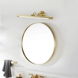 Медные ретро передние фары для зеркала, интерьерное освещение для ванной комнаты, водонепроницаемый светодиодный медный светильник, в американском стиле