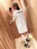 it Hong Kong b + ab Big C hợp tác người mẫu mùa hè 2021 chụp đường phố Váy chữ A ngắn tay giữa váy suông và váy mỏng - A-Line Váy