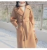 Mùa giải phóng mặt bằng mùa đông phần dài Hepburn gió áo len Bà Sen đôi phải đối mặt với cashmere áo gió áo gió Trung bình và dài Coat