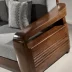 Tinh khiết walnut sofa gỗ phòng khách nhỏ hình chữ L Gabe Nghệ thuật và Trung Quốc rắn đồ gỗ kết hợp góc chaise mới - Ghế sô pha