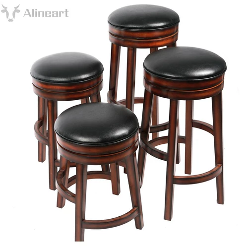 Новый китайский стиль сплошной деревянный бар -стул остров