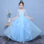 Công chúa váy sàn catwalk buổi tối ăn mặc trẻ em Liuyi dài hoa cô gái máy chủ trang phục đàn piano pettiskirt cô gái mùa hè váy trẻ em