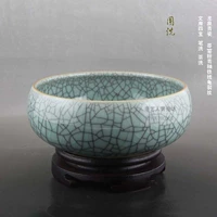 Gốm Long Tuyền Celadon trồng thủy canh calamus narcissus chậu đất văn hóa thịt nghệ thuật nồi trang trí khay lưu trữ tròn - Trang trí nội thất đồ dcor nhà cửa