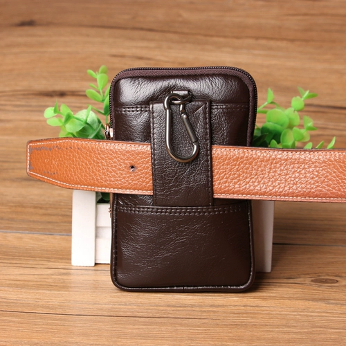 Кожаный коралловый универсальный ремень, поясная сумка, 4.7 дюймов, 6.3 дюймов