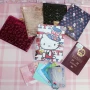 Túi đựng hộ chiếu hello kitty dễ thương mới Hello Kitty mèo hộ chiếu bộ túi tài liệu đa chức năng Nhật Bản và Hàn Quốc ví đựng thẻ cho nữ