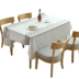Khăn trải bàn dùng một lần khăn trải bàn hình chữ nhật tròn bàn dày in nhà chống thấm vải bàn đám cưới bảo vệ môi trường - Các món ăn dùng một lần