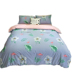 Hiện đại đơn giản gió nông thôn chải cotton in bốn mảnh nhỏ tươi bông quilt cover sheets pillowcase bộ đồ giường Bộ đồ giường bốn mảnh