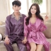 Vài bộ đồ ngủ của phụ nữ áo ngủ mùa xuân và mùa thu Hàn Quốc đồ ngủ mô phỏng lụa mùa hè sexy dịch vụ nhà dài tay phù hợp với