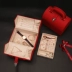 Trang sức lưu trữ hộp lớn hành lý da loại trang sức vòng cổ bông tai bông tai đồng hồ đeo tay nhà hoàn thiện hộp trang sức - Vòng đeo tay Cuff