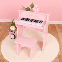 曼伦 Розовое пианино для начинающих, деревянная игрушка, музыкальные инструменты, универсальный синтезатор, обучение, 0 лет