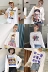 Ulzzang dài tay nữ t-shirt sinh viên Hàn Quốc bf gió lỏng Harajuku triều in ấn chữ kích thước lớn hoang dã quần áo