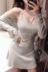 Mùa hè mới của Hàn Quốc sexy cross-slim eo dress + ngắn dài tay kem chống nắng cardigan phù hợp với phụ nữ trang phục mùa đông cho nữ Bộ đồ