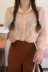 Đầu mùa xuân Hàn Quốc phiên bản của Chic ve áo hoang dã thường màu rắn hoang dã kem chống nắng dài tay áo lỏng mỏng đơn ngực áo sơ mi nữ áo sơ mi công sở nữ Áo sơ mi dài tay