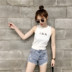 Hoa hậu chị in dây đeo ngắn vest phụ nữ mặc mùa hè mỏng giảm béo hoang dã không tay T-Shirt đáy áo shop thời trang nữ Áo ba lỗ