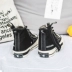 品 高 2018 Giày nữ mới skr triều giày phong cách Harajuku phiên bản Hàn Quốc ulzzang giày vải solo Plimsolls