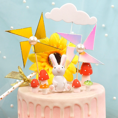 Торт декоративные лазерные мигающие воздушные воздушные шарики облако радужная радуга творческая день рождения с днем ​​рождения счастливого торта 插 плагин