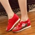 Của phụ nữ sneakers summer breathable giày thường giày vải của phụ nữ tăng giày của phụ nữ tuổi Bắc Kinh thêu giày vải phụ nữ