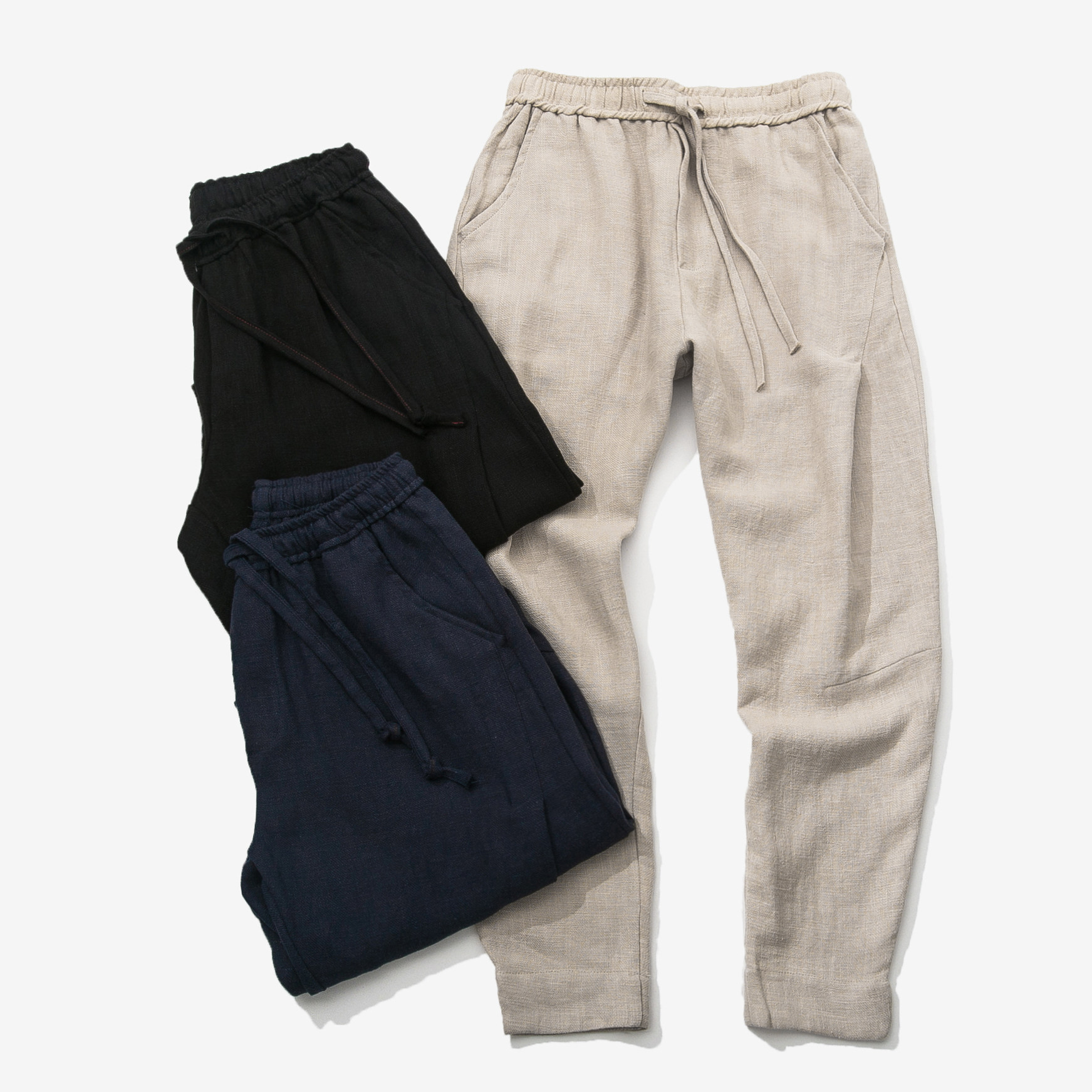 中国风复古亚麻宽松棉麻灯笼裤男哈伦阔腿休闲裤k810-p70控价108