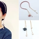 Hàn quốc phiên bản của hoa ngọc trai sao phụ kiện tóc tassel pendant fake bông tai kẹp tóc headband Hàn Quốc ngọt đơn giản headband