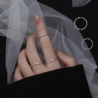 Волнистое модное брендовое дизайнерское кольцо, серебро 925 пробы, легкий роскошный стиль, в корейском стиле