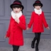 Áo len nữ mùa thu đông 2018 mới cho trẻ em ngoại quốc trẻ em Nizi bé nhỏ trong triều áo dài áo khoác Jean bé gái cá tính Áo khoác