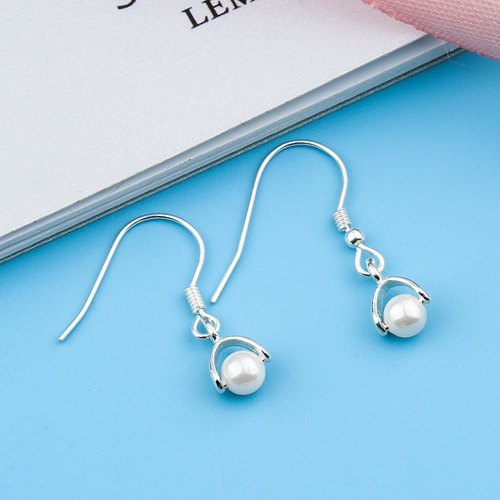 S925, серьги, застежка, бусины из жемчуга, аксессуары, серебро 925 пробы, DIY