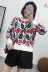 C-A412 áo len màu tương phản retro Đáy mùa thu mới của phụ nữ Phiên bản Hàn Quốc của áo len nữ cổ tròn áo len croptop Áo / áo thun