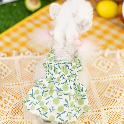 Juniorpie2021 Весна и летняя одежда для домашних животных юбка для печати вишневой печать кошки и собачье платье 21jp09s/5