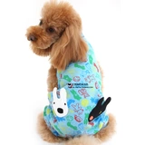 Японская домашняя одежда Черно -белая собака синий цвето