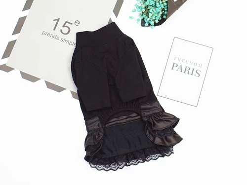 Noblepet Новая домашняя одежда универсальная маленькая черная юбка маленькая кожаная одежда для собак/5