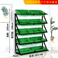 Пять -слойные двойные с десятью зелеными имитационными лозами корзины