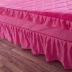 pháp luật Hàn Quốc Levin cashmere giường bông váy một mảnh nệm bìa trượt bedspread 1,8 m dày giường váy nệm bảo vệ - Váy Petti