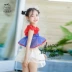 Cô gái chia áo tắm công chúa ăn mặc mùa hè bãi biển của trẻ em Bikini Set Ruffle áo tắm Đồ bơi trẻ em