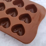Кнопка шоколадной плесень Силиконовый сердце в форме пентагонального пончика Длинное решетчатое гору печенье