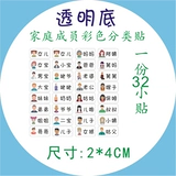 Водонепроницаемая самоклеющаяся зубная щетка для матери, именная наклейка, сортировка