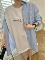 Хлопковая летняя футболка с коротким рукавом, жакет, 2021 года, в корейском стиле