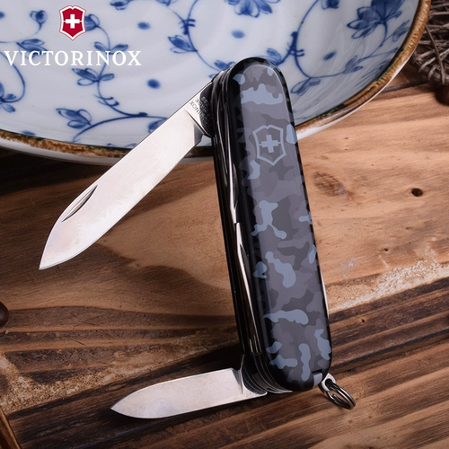 Оригинальный подлинный швейцарский армейский нож Виктории 91 -мм военно -морской кампания синий охотник 1.3713.942 Многофункциональный швейцарский нож
