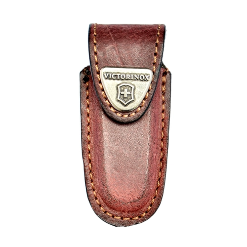 Вита Швейцарская армия Счетчик Меча настоящий 4.0531 коричневая кожаная корпус подходит для 58 -миллиметрового военного ножа оригинальный подлинный