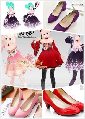 taobao agent V Jia Hatsune Miku Patrol Luka Rin Bliss Pure Land Cosplay Shoes Single Shoes