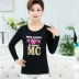 Mùa hè nửa tay phương thức ngắn tay t-shirt nữ trung niên mẹ kích thước lớn áo sơ mi nữ t-shirt đáy áo sơ mi Quần áo của mẹ