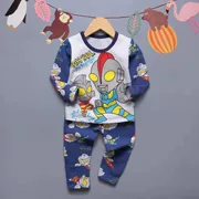 Quần áo bé trai mùa xuân 2019 mới đẹp trai Bộ đồ ngủ trẻ em cotton mỏng Phần quần áo bé trai Altman - Phù hợp với trẻ em