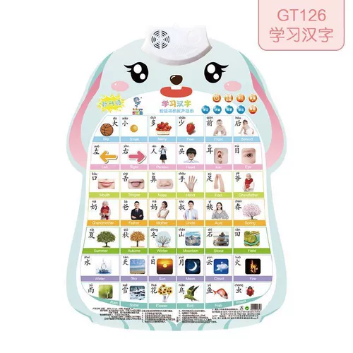 Мультяшный обучающий флип-чарт, игрушка на стену для детского сада, со звуком, грамотность, обучение, раннее развитие