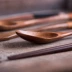 Nhật Bản tự nhiên gỗ đũa đũa đũa muỗng nĩa sáng tạo bộ đồ ăn thìa đũa du lịch đặt bộ đồ ăn bằng gỗ - Đồ ăn tối