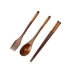 Nhật Bản tự nhiên gỗ đũa đũa đũa muỗng nĩa sáng tạo bộ đồ ăn thìa đũa du lịch đặt bộ đồ ăn bằng gỗ - Đồ ăn tối Đồ ăn tối