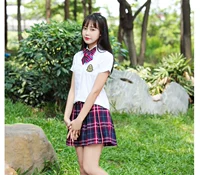 Рубашка, юбка, галстук-бабочка, короткий рукав