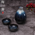 Bộ đồ uống bằng gốm Altar Bộ chai rượu vang Một nửa caty Nhật Bản Sakura Sake Pot Set nóng lạnh 250ml ly rượu vang trắng Rượu vang